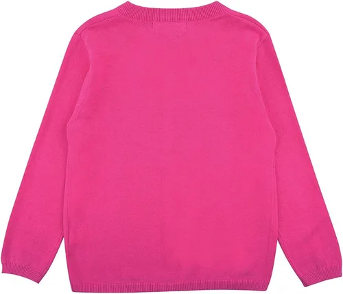 Miniatura 4 de GSVIBK Cárdigan de algodón de manga larga con botones para niñas y bebés, suéter de cuello redondo, suéter de uniforme