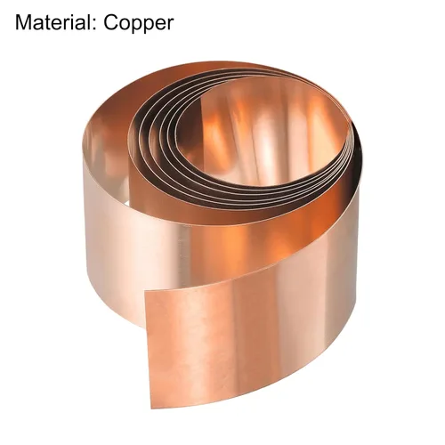 Miniatura 3 de uxcell Rollo de hoja de cobre, placa 3,280.8 ft m x 98.4 ft m x 1.3 ft m de la hoja del metal