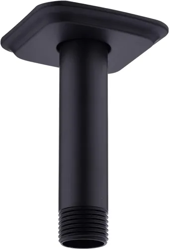 Miniatura 16 de Brazo de ducha con brida de acero inoxidable de 4 pulgadas, extensión recta montada en el techo para cabezal de ducha de lluvia superior, níquel