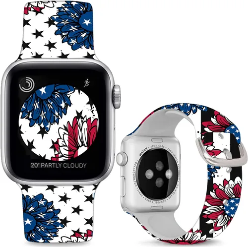 Miniatura 14 de Correas de silicona suaves compatibles con Apple Watch Band de 1.496 in 1.575 in 1.614 in 1.654 in 1.732 in 1.772 in 1.811 in 1.929 in, correa
