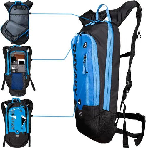 Miniatura 3 de Mochila de Bicicleta Pequeña Mochila de Ciclismo de Montaña Ligera 6l Mochila de Día - Ciclismo MTB, Senderismo, Esquí, Bicicleta de Nieve, Azul