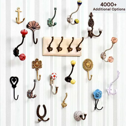 Miniatura 7 de Indian Shelf Ganchos de pared para colgar abrigos, ganchos de pared bohemios negros Perchero de pared Ganchos para colgar toallas Ganchos