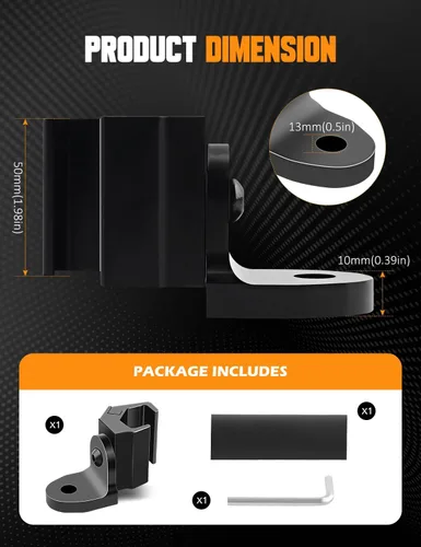 Miniatura 7 de Soporte de látigo UTV para Polaris Ranger, soporte de montaje de látigo UTV ajustable de 360° para Polaris Ranger General Can am Defender Commander