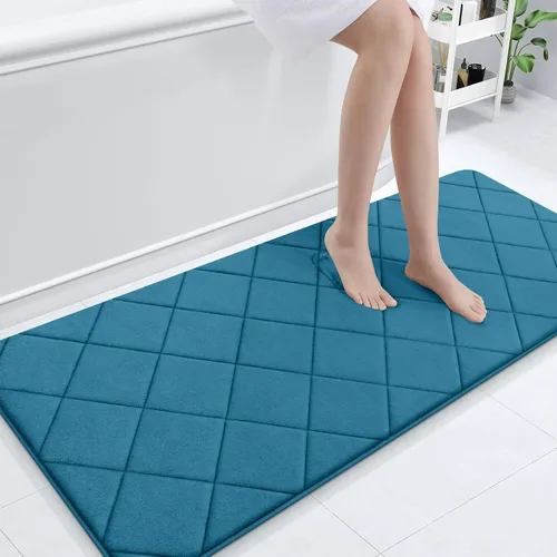 Miniatura 19 de OLANLY Tapete de baño de espuma viscoelástica de 24 x 16 pulgadas, ultra suave y absorbente, lavable a máquina, cómodo tapete de baño para suelo