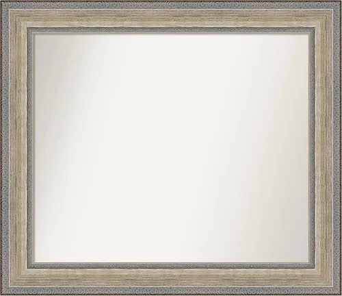 Miniatura 237 de Amanti Art Espejo de baño plateado para sobre fregadero, 28 x 47 pulgadas, espejo rectangular de plata imperial, marco de madera tradicional de gran