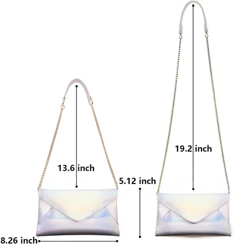 Miniatura 3 de Bolso de mano de noche para mujer, bolso cruzado tipo sobre, bolso cruzado para boda, graduación, fiesta, noche, brillante, pequeño bolso de hombro