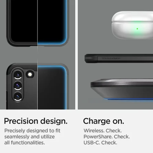 Miniatura 7 de Spigen Tough Armor diseñado para Galaxy S22 Case (2022) - Negro