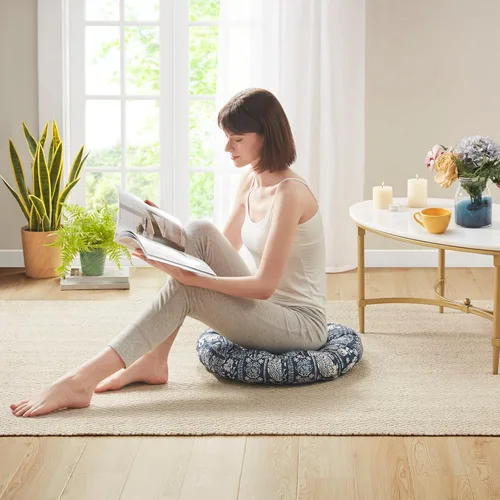 Miniatura 8 de Codi Almohada de Piso para Meditación, Almohadas Boho para Sentarse para Adultos y Niños, Cojín Grande para Yoga Sala de Estar Tatami para Sentarse