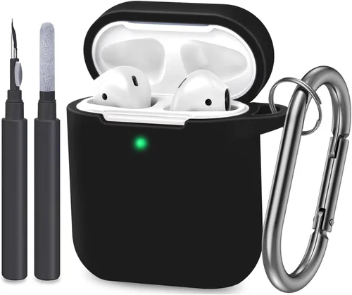 Miniatura 36 de Funda compatible con AirPods, cubierta protectora de silicona completa a prueba de polvo diseñada para Apple AirPods de 1.ª y 2.ª