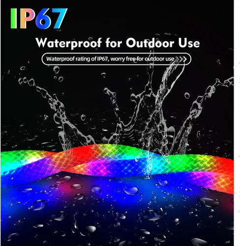 Miniatura 2 de Luces de cuerda LED de neón de 6.56 pies, luces impermeables con sincronización de música con control remoto y APP, alimentadas por USB, iluminación