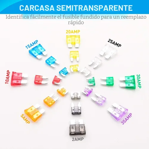 Miniatura 4 de Nilight 50019R - 272 fusibles de cuchilla estándar, mini y de perfil bajo, fusibles de repuesto de 2A, 5A, 10A, 15A, 20A, 25A, 30A, 35A