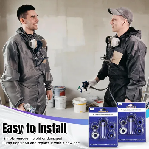 Miniatura 3 de Paquete de 2 unidades 244194 Kit de reparación de bomba de repuesto para pulverizador de pintura sin aire compatible con 390/395/490/495