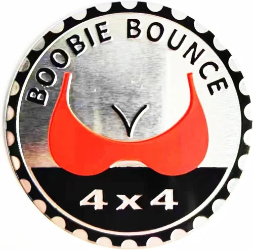 4 x 4 Adhesivos de emblema automotriz metálico 3D Emblemas metálicos redondos Adhesivos de emblema para coche Compatible con vehículos Jeep BOOBLE