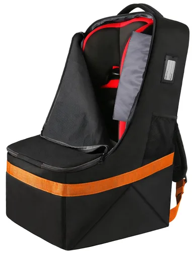 Miniatura 10 de YOREPEK Bolsa de viaje para asiento de automóvil, mochila acolchada para asientos de automóvil para viajes aéreos, bolsa de viaje resistente