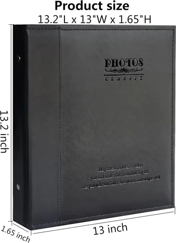 Miniatura 6 de Zoview Álbum de fotos magnético autoadhesivo, álbum familiar, cubierta de cuero, álbumes DIY hechos a mano con capacidad para fotos de 3 x 5, 4 x 6