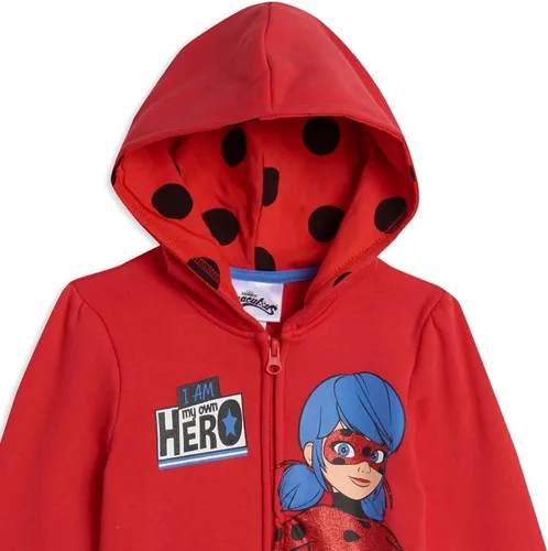 Miniatura 2 de Miraculous Ladybug - Sudadera con capucha con cremallera para niñas pequeñas a niños grandes