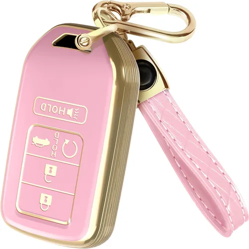 Miniatura 26 de Lucrum Compatible con funda para llavero Honda y llavero de cuero - Estuche de llavero de TPU para Accord Civic CR-V HR-V Pilot Ridgeline SE LX