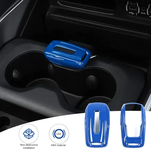 Miniatura 5 de Funda de llavero ABS para Dodge RAM 1500 2500 3500 2018-21023, carcasa protectora de llavero inteligente sin llave (azul)
