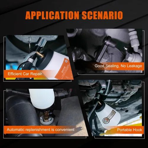 Miniatura 5 de JIFETOR Kit de Herramienta Neumática de Purga de Líquido de Frenos y Embrague al Vacío, Juego de Cambio de Aceite de Frenos para Automóvil, Camión