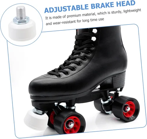 Miniatura 6 de Kisangel Patines de ruedas Patines de freno Patines ajustables Patines de cuatro ruedas Patines de ruedas Bloque de freno de goma Tapón Patines