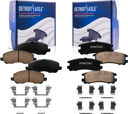 Miniatura 116 de Detroit Axle - Kit de freno delantero para Dodge Ram 1500 Durango Dakota Chrysler Aspen Dakota Driver Side Disco Freno Pinza de freno de cerámica