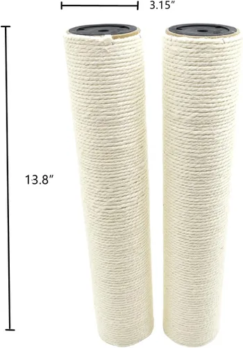 Miniatura 3 de SHENGOCASE Paquete de 4 postes de repuesto para árbol para gatos de 13.8 pulgadas de largo, 3.15 pulgadas de diámetro Ø con perno M8, poste