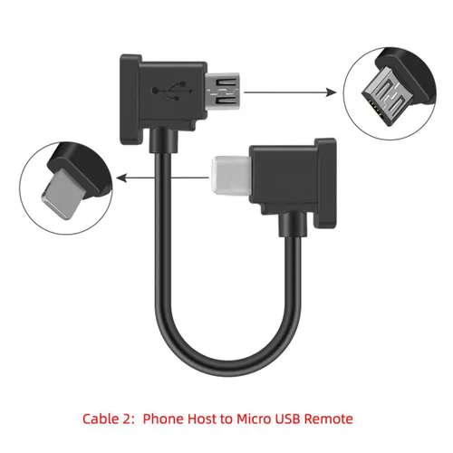 Miniatura 5 de xiwai 3 unids/set Tipo-C y Micro y 8P a Micro USB USB-C Cable de datos para Mavic Pro Platinum Park RC Accesorios