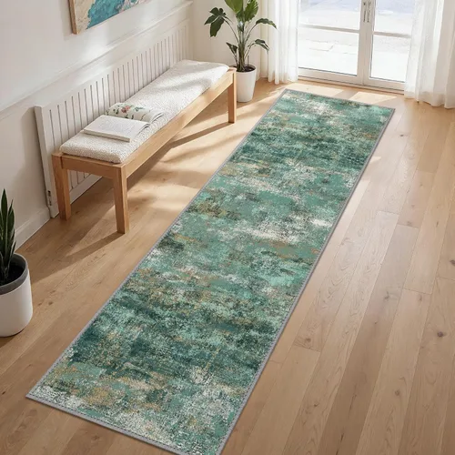 Miniatura 100 de GENIMO Alfombra antideslizante de 2 x 6 pies, lavable para pasillos de cocina, alfombras de cocina modernas abstractas, alfombra ligera de pelo bajo