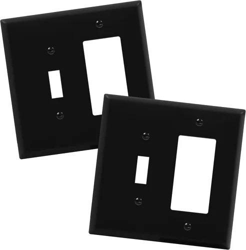 Miniatura 42 de ENERLITES - Placa de pared combinada de acero inoxidable para interruptor de palanca y decorativo, resistente a la corrosión, placa metálica de 2