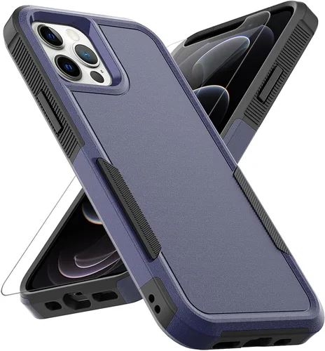 Miniatura 10 de MDCN Funda para iPhone 12 / iPhone 12 PRO: funda protectora de doble capa resistente para teléfono celular, a prueba de golpes, resistente