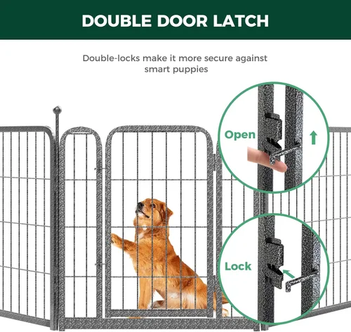 Miniatura 5 de FXW Aster - Corralito para perros diseñado para patio, 24 pulgadas, 8 paneles
