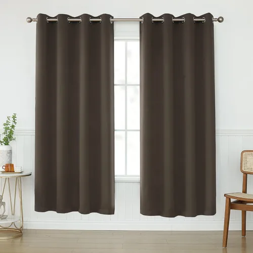 Miniatura 110 de KEQIAOSUOCAI Cortinas rosa bebé de 63 pulgadas para habitación de niñas - Con aislamiento térmico que oscurece la habitación, cortinas de ventana