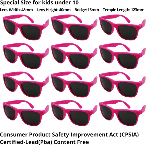 Miniatura 7 de Edge I-Wear - Paquete de 12 lentes de sol neón para niños, regalos de fiesta con certificación CPSIA, plomo (Pb) sin contenido 9402RA