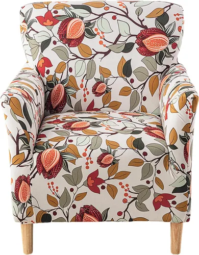 Miniatura 18 de CRFATOP - Funda elástica para sillón de mediados de siglo moderno de 1 pieza, fundas de silla de acento de jacquard con brazos, fundas de silla