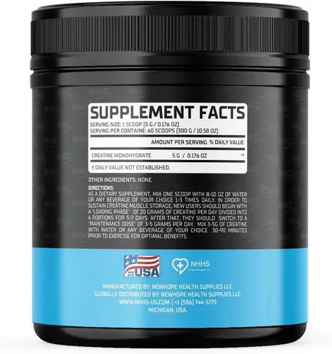 Miniatura 7 de Monohidrato de creatina micronizada – Apoya la fuerza y el rendimiento muscular Ultra puro, sin sabor, 60 porciones, 10.58 oz – Fabricado