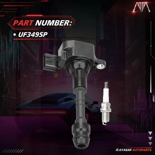 Miniatura 3 de Juego de 6 bobinas de encendido y bujías UF349 para Infiniti G35 2003-2007, para Nissan 2002-2006 Altima, 2005-2019 Frontier, 2002-2008 Maxima