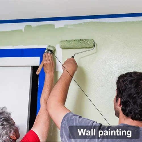Miniatura 5 de BOMEI PACK Paquete de 4 cintas azules para pintores, 2 x 30 yardas, cinta adhesiva de pintura de primera calidad, cinta de papel de liberación