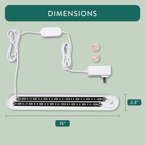 Miniatura 8 de Modern Sprout Smart Growbar V2 - Luz LED de cultivo para plantas de interior, espectro completo debajo del gabinete, luz de crecimiento