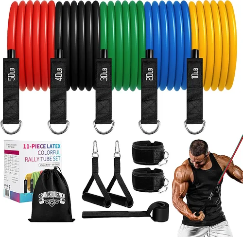 Bandas de resistencia para hombres y mujeres, perfectas para entrenamiento de fuerza, entrenamientos y terapia física