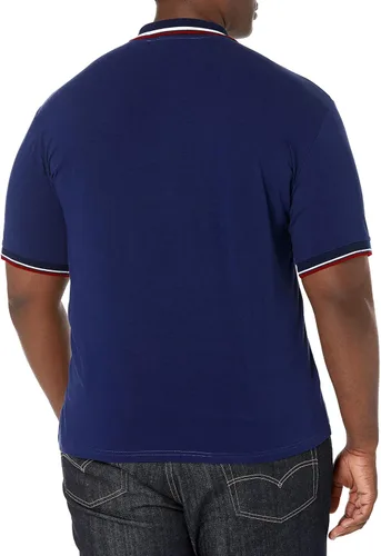 Miniatura 2 de MLANM Men's Polo Regular-Fit Quick-Dry Golf Striped Short Sleeve Collared T-Shirts