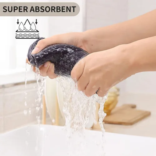 Miniatura 141 de Kitinjoy - Paños de cocina de 100 % algodón, tela de tejido gofrado, paño de limpieza ultrasuave, absorbente y de secado rápido. Beige
