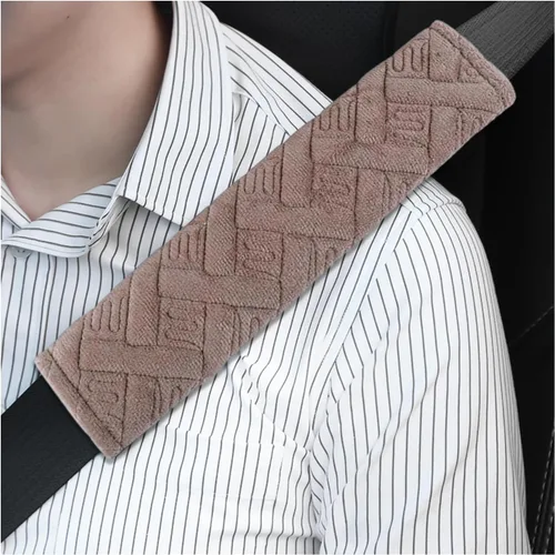 Miniatura 11 de Dickno - Juego de 2 almohadillas para cinturón de seguridad de auto, suaves y cómodas, fundas para correa de hombro para cinturón de seguridad, Negro