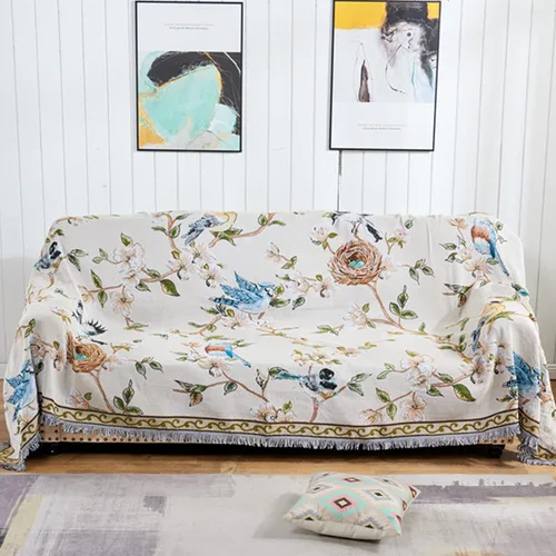 Miniatura 3 de Mantas Boho Reversibles Mantas Tejidas Cubiertas Hippie para Sofá Cama Sillón Reclinable Sofá Tapiz Bohemio Protector de Muebles Colorido