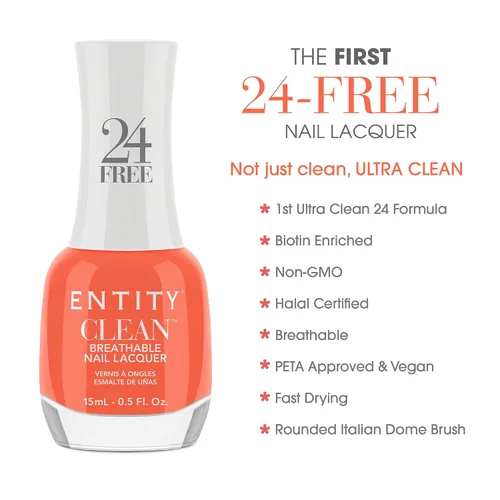 Miniatura 4 de Entity Juego de esmalte de uñas limpio, paquete de 6 esmaltes de uñas combinado con capa superior y base, juego libre de crueldad animal y vegano