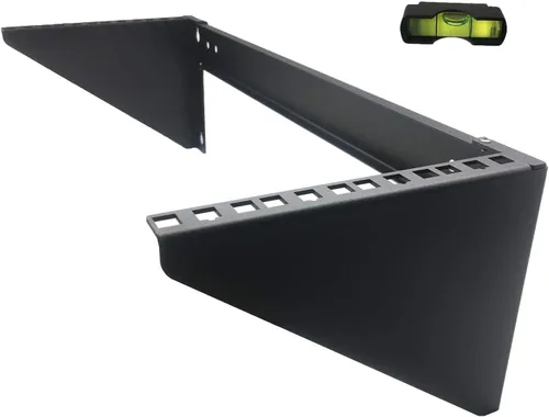 Miniatura 10 de Estante vertical de montaje en pared de 1U de 19 pulgadas, soporte de panel de conexión de montaje en pared resistente para equipos de datos y red