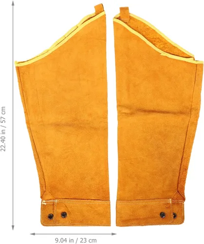 Miniatura 2 de STAHAD Leather Welding Sleeves Arm Guard Heat Resistant Oversleeves Protector for Welding Work, 1 Pair Cowhide Protective Thermal Shield Sleeves