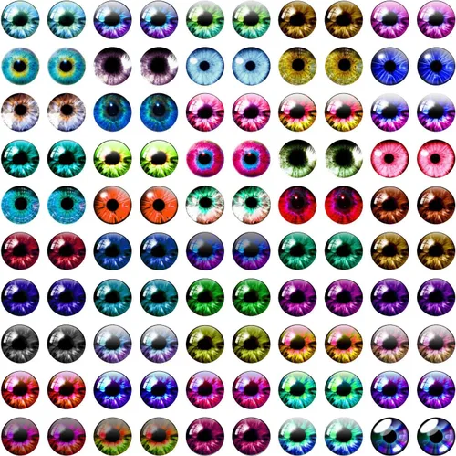Cabujón de cristal para ojos, 100 unidades, para hacer muñecas de arcilla, esculturas, accesorios para manualidades, hallazgos de bricolaje, 009