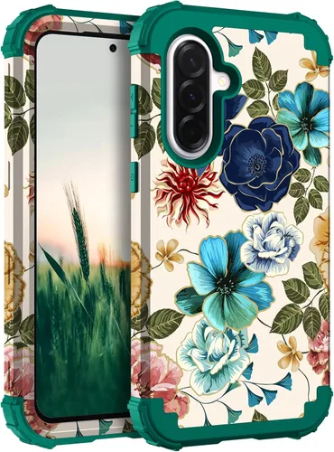 Miniatura 8 de Hocase Funda para Galaxy A37 5G, protección resistente a prueba de golpes, parachoques de goma de silicona suave+funda protectora híbrida