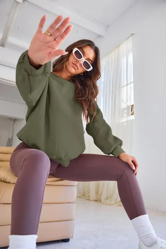 Miniatura 28 de EFAN Sudaderas de gran tamaño con cuello redondo Y2K para mujer, sudaderas con capucha para otoño, moda 2025, ropa para adolescentes y niñas, lindo