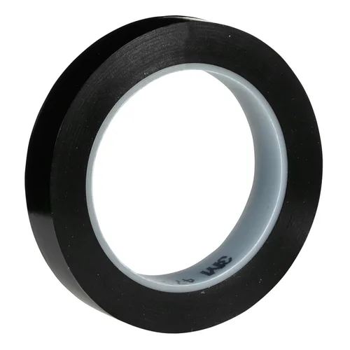 3M Cinta de vinilo 471, 3/4" x 36 yardas, 5.2 mil, negro (paquete de 48), cinta negra para piso, alternativa de pintura para marcado de piso,